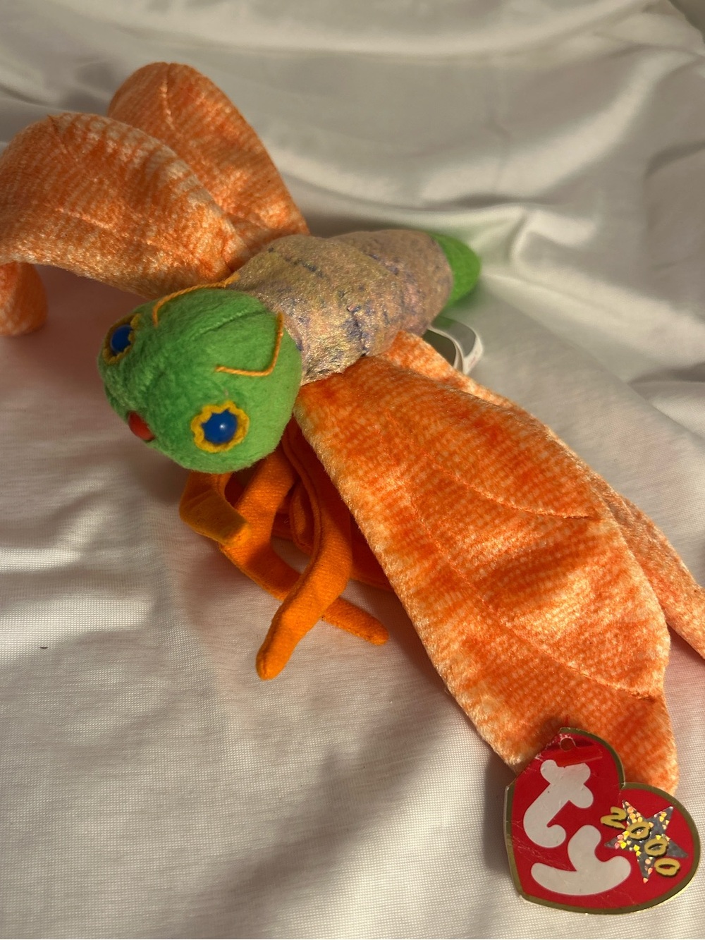 Ty Orange & Green Butterfly Plush Small Pet Toy